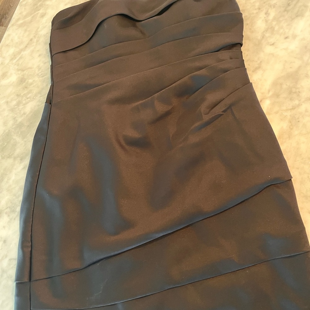Strapless black dress